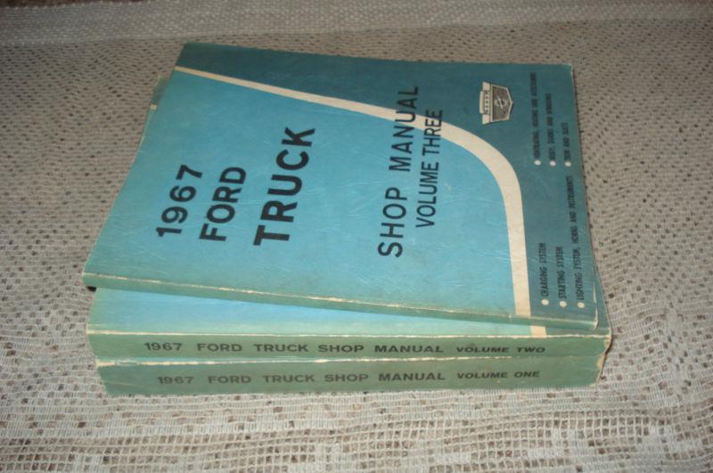Buy 1967 FORD TRUCK SHOP MANUAL SET ORIGINAL SERVICE BOOKS OEM REPAIR