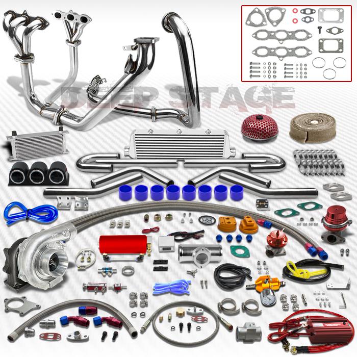 T04e t3t4 25pc turbo kit w/intercooler+wastegate+manifold accord v6 3.0 j30a1