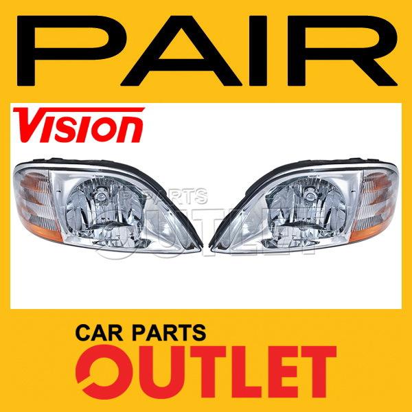 New 1999 2000 ford windstar head light lamp len+housing lh+rh pair assembly