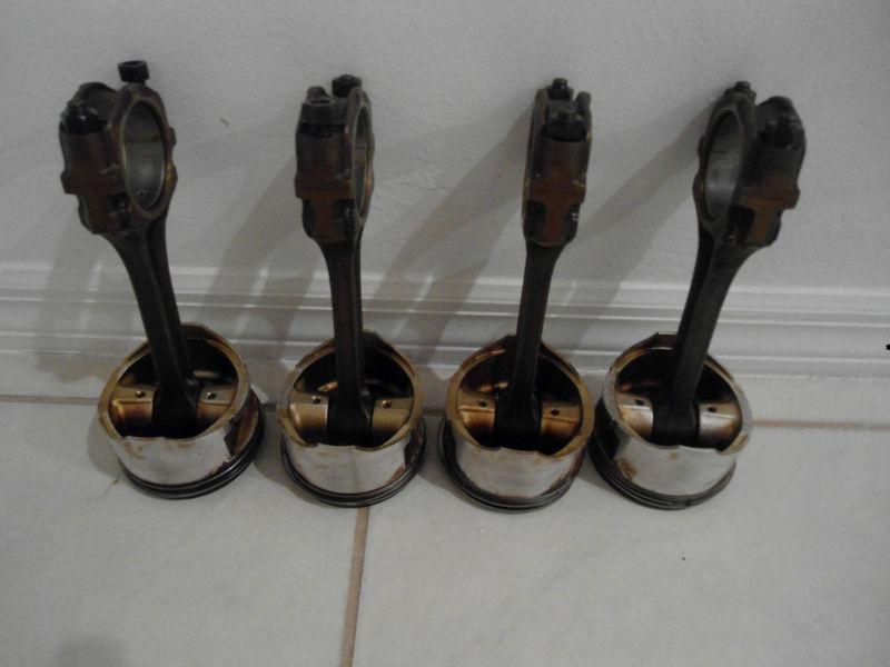 Nissan 240 sx engine piston heads- w/connecting rods- genuine black top  nissan
