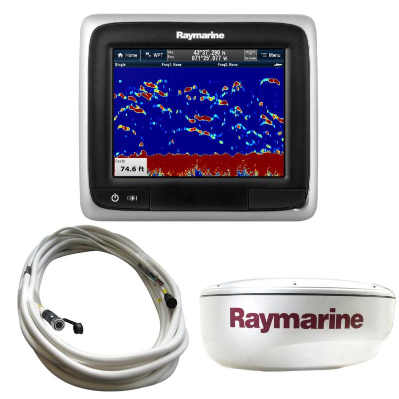 Raymarine a67 5.7" multifunction radar pack w/e70077/e92130/a55077d/a62360/e5506