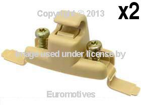 Bmw e38 e39 sun visor clip set (x2 clips) beige sunvisor bracket clamp e53 e65