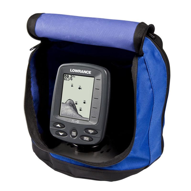 Lowrance x-4 fishfinder portable w/skimmer 200 khz transducer 000-10228-001