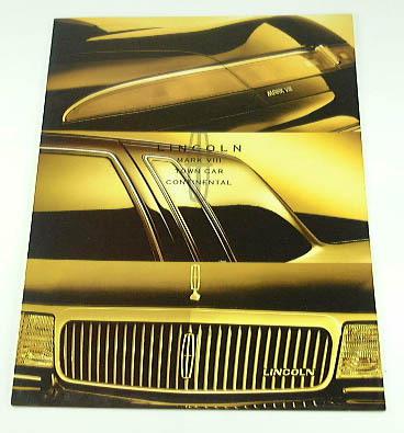 1995 lincoln brochure town car continental mark viii