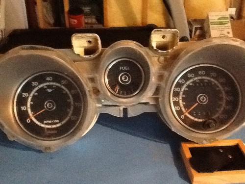 1971,1972, 1973 ford mustang instrument cluster with factory tachometer