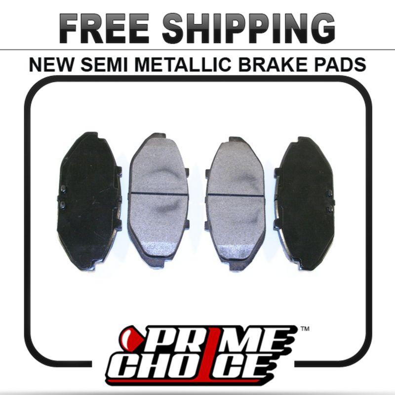 New premium complete set of front metallic disc brake pads with shims