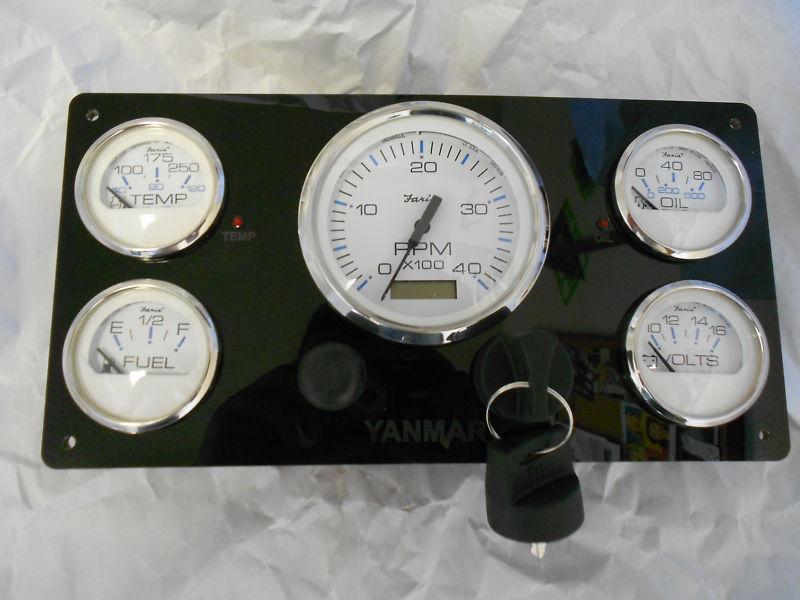 Yanmar marine instruments panel custom made, with wiring harness