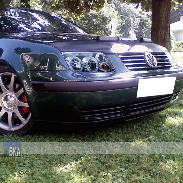 99-04 vw jetta ikon dual ccfl halo chrome housing projector headlights pair