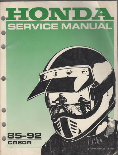 1985-1992 honda motorcycle cr80r service manual