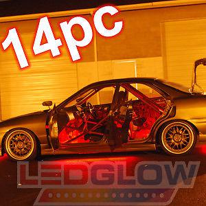 4pc red led underbody kit & 4pc wheel well & 6pc led interior lights