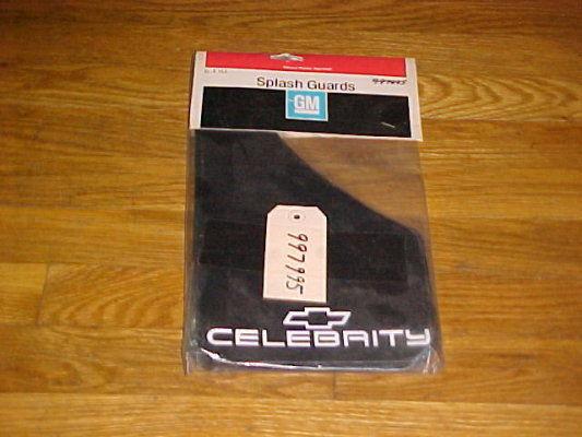 2 nos gm mud flaps-splash guards ..chevrolet celebrity in black