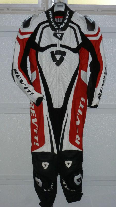 Rev'it tarmac leather motorcycle racing suit size 46 eu, 36 us - revit