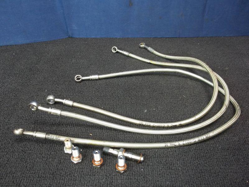 Yamaha r6 2004 galfer stainless steel brake lines set 04 r6s yzf r6 yzfr6 - 9181