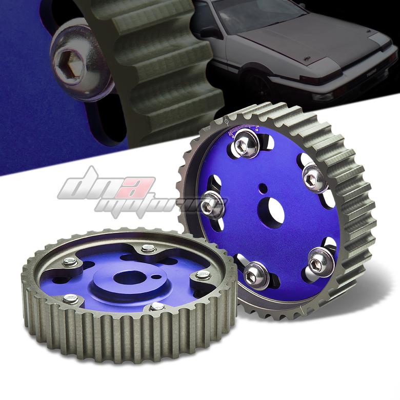 Corolla ae86 sr5 gts mr2 4a-ge 4age dohc blue anodized aluminum cam gear pulley