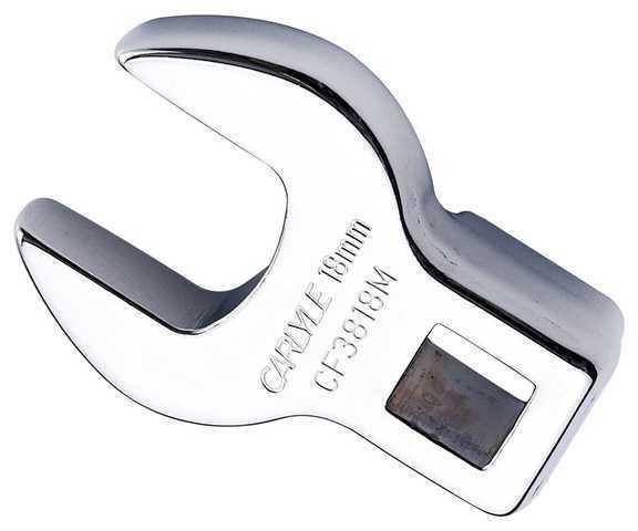 Carlyle hand tools cht cf3818m - wrench, crow's foot; 18 mm; polished chrome