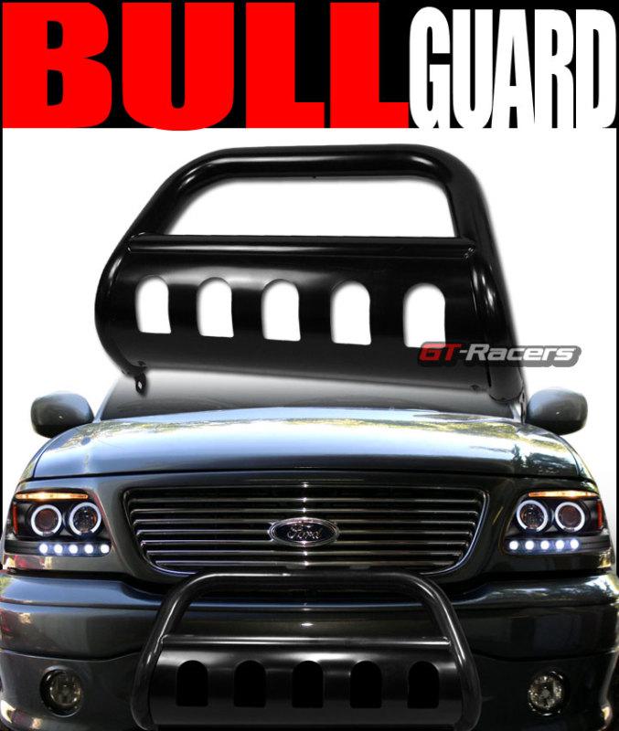 Hd steel bull bar(brush push bumper grill guard) 03-08 honda pilot/ridgeline blk
