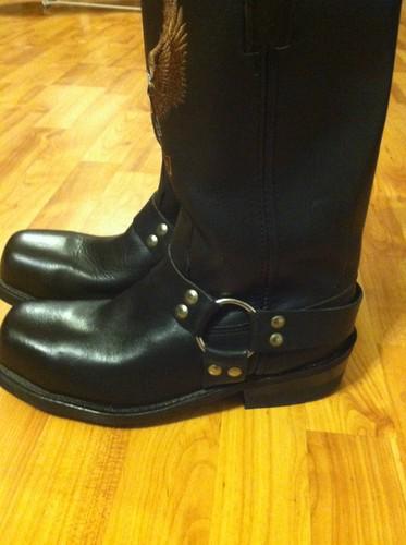 CLASSIC MEN'S HARLEY DAVIDSON HARNESS BOOTS BLACK SIZE 8D NEVER WORN!!, US $110.00, image 2