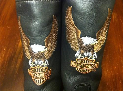 CLASSIC MEN'S HARLEY DAVIDSON HARNESS BOOTS BLACK SIZE 8D NEVER WORN!!, US $110.00, image 6