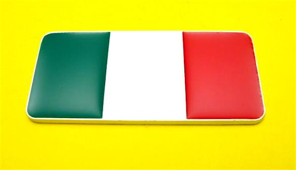 Fiat 124 125 127 128 131 x1/9  italy tricolore alu emblem 35 x 75 mms