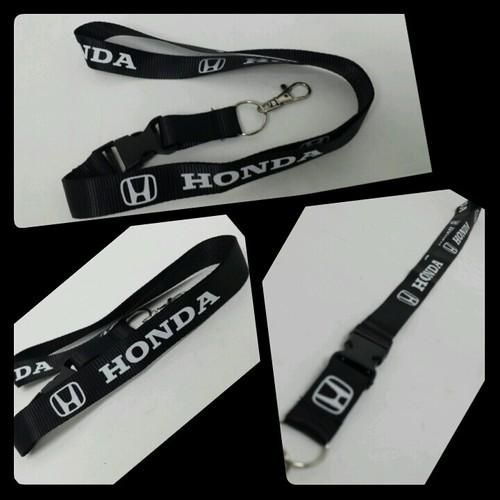 Lanyard, keychain, strap "honda" black
