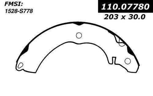 Centric 111.07780 brake pad or shoe, rear-new brake shoe-preferred