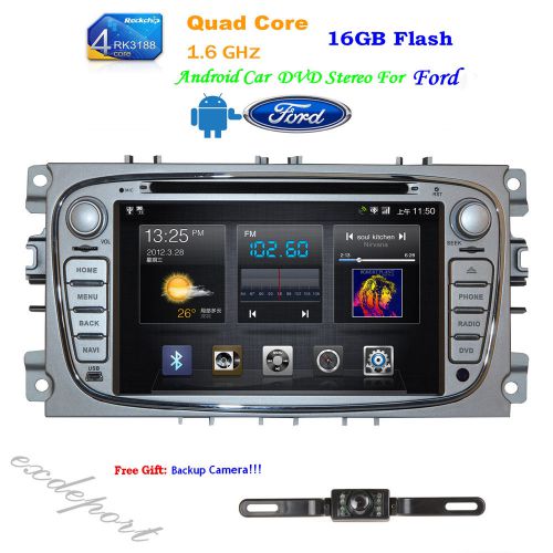 Android 4.4 os for ford focus mondeo 7" car dvd player gps e quad core stereo
