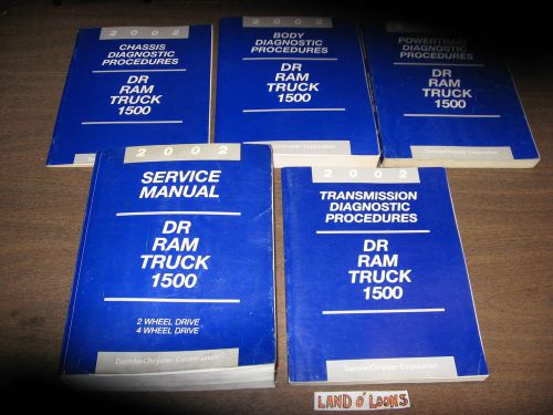 2002 dodge truck ram 1500 dr shop/service manual w/cummins diesel +diagnostics