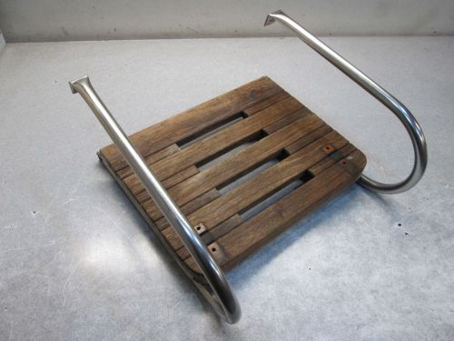Marine boat small teak swim platform 18&#034; x 14&#034;