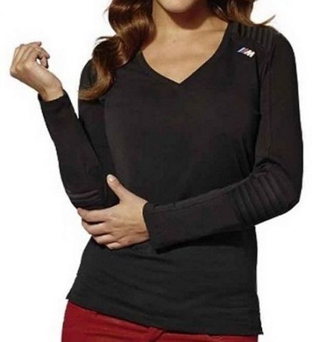 Bmw genuine ladies' m logo longsleeve shirt anthracite black l large