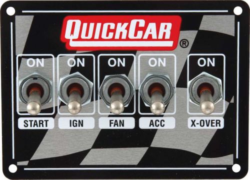 Quickcar racing products 4-1/8 x 3 in dash mount switch panel p/n 50-1713