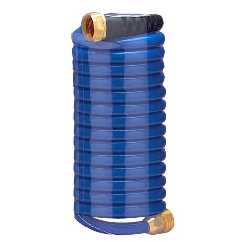 Hosecoil 15&#039; blue self coiling hose w/flex relief -hs1500hp