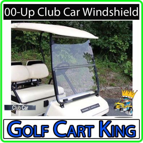 Club car ds golf cart (clear) folding flip impact modified windshield (2000-up)
