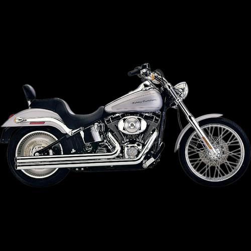 Cobra speedster exhausts w/powerport,long chrome for 2007-2011 harley softail