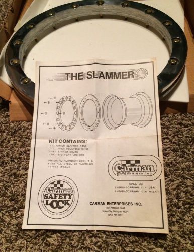 Nos carman aluminum steel safety bead lock imca modified &#034;the slammer&#034; #1815