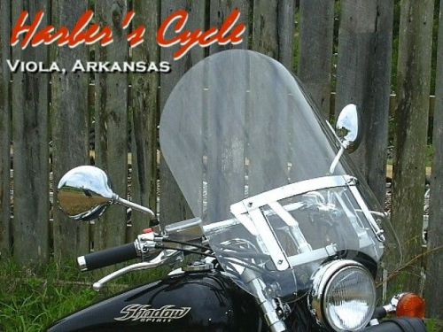Honda vt 750 shadow spirit vt750 dc - 20"tall clear windshield w/chrome hardware