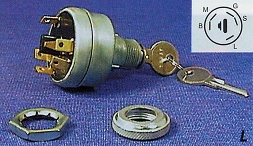 1968-1979 ski-doo olympique (electric start) snowmobile ignition switch