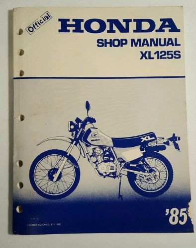 1985 honda oem xl125s service manual mskbi851i