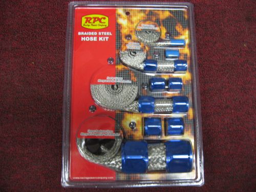 Blue  stainless steel braided hose kit