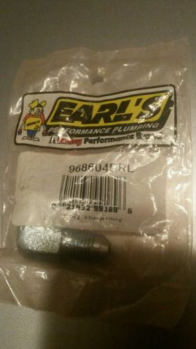 Earl's 968604 fuel pressure gauge adapter -4an to 1/8 npt 90 @ speed tech