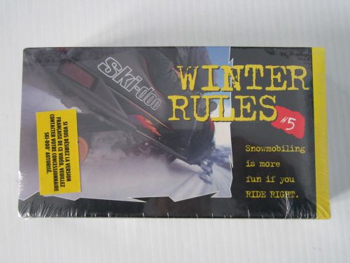 Vintage nos bombardier ski-doo snowmobile 1997 winter rules #5 vhs tape