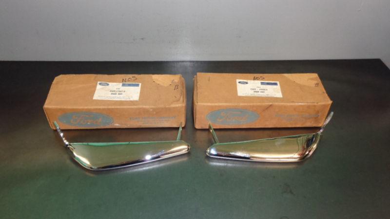 New nos oem 1965 ford mustang bumper guard set c5zz-17997-b c5zz-17996-c