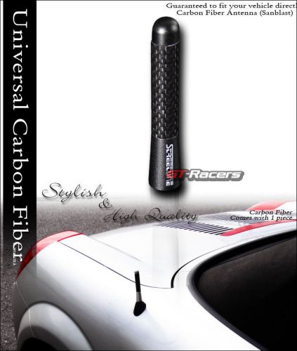 3" stubby carbon fiber aluminum short antenna sandblast blk universal screws g3