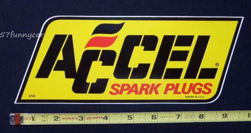 Accel spark plugs decal sticker~original vintage~nhra racing hot rod motorcycle