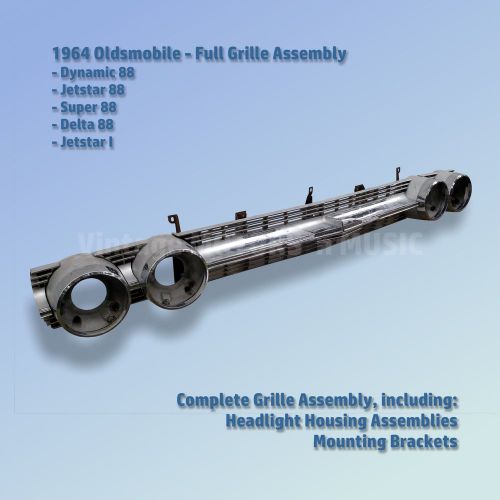 1964 oldsmobile dynamic 88 full grill &amp; headlight assy also jetstar delta super