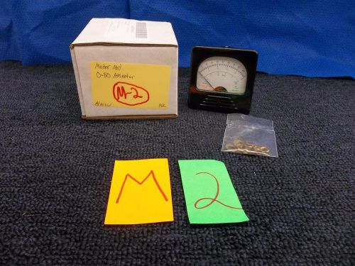 Metermaster ammeter m-1423 scale dial ship military surplus indicator meter new