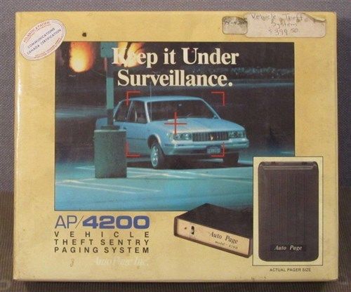 Ap 4200 vehicle theft century paging system