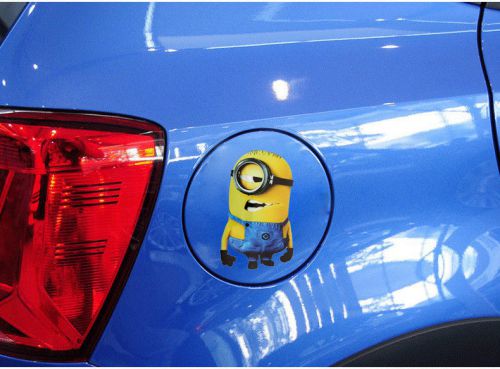 Great 12*8 cm stuart car stickers minions despicable me reflective vinyl decal