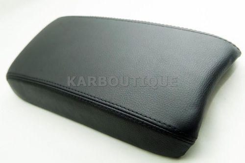 Fits 06-11 honda civic black real leather console lid armrest cover