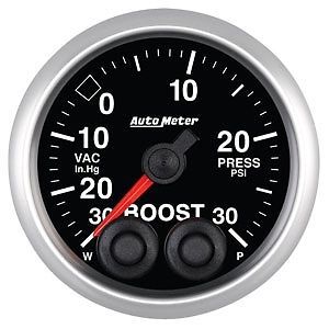 Auto meter 5677 elite series gauge  2-1/16&#034; boost / vacuum (30&#034; hg / 30 psi)