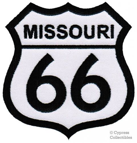 Route 66 missouri biker patch embroidered iron-on highway road sign emblem